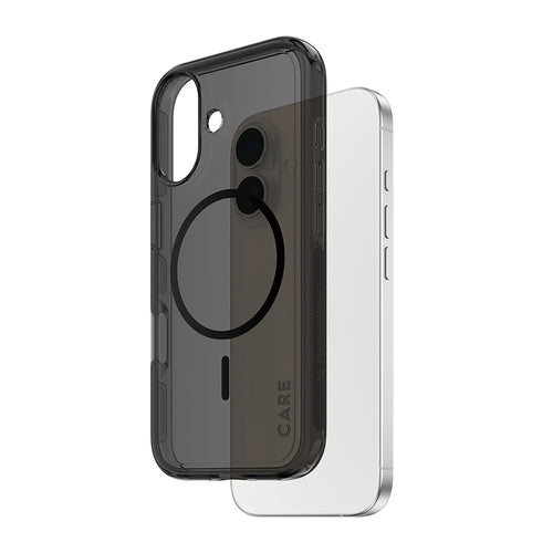 Husa pentru iPhone 17, PanzerGlass® Care Flagship Urban Explorer Black MagSafe, fumuriu