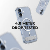 Husa pentru iPhone 17, PanzerGlass® Care Feature Kickstand MagSafe, transparenta