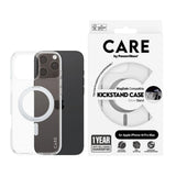 Husa pentru iPhone 16 Pro Max, PanzerGlass® Care Feature Silver Kickstand & MagSafe, transparenta