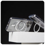 Husa pentru iPhone 16 Pro Max, PanzerGlass® Care Feature Silver Kickstand & MagSafe, transparenta