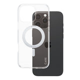 Husa pentru iPhone 16 Pro Max, PanzerGlass® Care Feature Silver Kickstand & MagSafe, transparenta