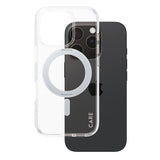 Husa pentru iPhone 16 Pro, PanzerGlass® Care Feature Silver Kickstand & MagSafe, transparenta
