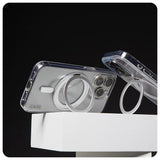 Husa pentru iPhone 16 Pro, PanzerGlass® Care Feature Silver Kickstand & MagSafe, transparenta
