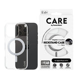 Husa pentru iPhone 16 Pro, PanzerGlass® Care Feature Silver Kickstand & MagSafe, transparenta