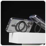 Husa pentru iPhone 16 Pro, PanzerGlass® Care Feature Black Kickstand & MagSafe, transparenta