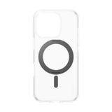 Husa pentru iPhone 16 Pro, PanzerGlass® Care Feature Black Kickstand & MagSafe, transparenta