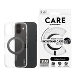 Husa pentru iPhone 16, PanzerGlass® Care Feature Black Kickstand & MagSafe, transparenta