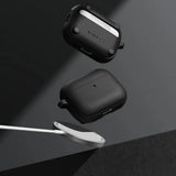 Husa casti pentru AirPods Pro 3, Ringke, Protection Case Onyx Magnetic Non Slip Texture Carabiner Hole, negru