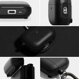 Husa casti pentru AirPods Pro 3, Ringke, Protection Case Onyx Magnetic Non Slip Texture Carabiner Hole, negru