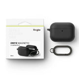 Husa casti pentru AirPods Pro 3, Ringke, Protection Case Onyx Magnetic Non Slip Texture Carabiner Hole, negru