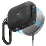 Husa casti pentru AirPods Pro 3, Ringke, Protection Case Onyx Magnetic Non Slip Texture Carabiner Hole, negru