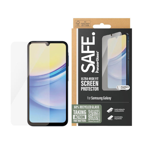 Folie de protectie pentru Samsung Galaxy A16 4G, PanzerGlass® SAFE. Ultra-Wide Fit Screen Protector