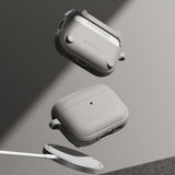 Husa casti pentru AirPods Pro 3, Ringke, Protection Case Onyx Magnetic Non Slip Texture Carabiner Hole Warm, gri