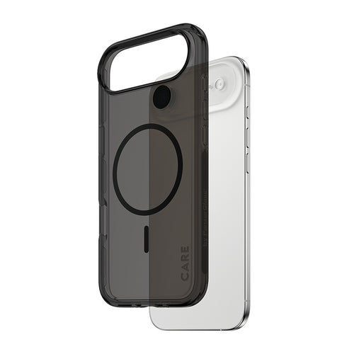 Husa pentru iPhone 17 Air, PanzerGlass® Care Flagship Urban Explorer Black MagSafe, fumuriu