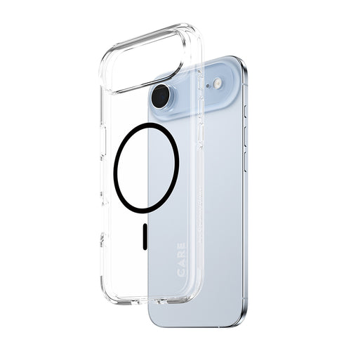 Husa pentru iPhone 17 Air, PanzerGlass® Care Flagship Urban Explorer Black MagSafe, transparenta