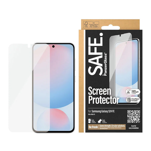 Folie de protectie pentru Samsung Galaxy S24 FE, PanzerGlass® SAFE. Ultra-Wide Fit Screen Protector w. Aligner