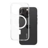 Husa pentru iPhone 16 Pro, PanzerGlass® Care Flagship Urban Combat White MagSafe, transparenta