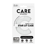 Husa pentru iPhone 16 Pro, PanzerGlass® Care Flagship Urban Combat Star Lit White MagSafe, transparenta