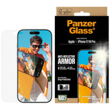 Folie de protectie pentru iPhone 16 Pro, PanzerGlass® Anti-Reflective Armor Screen Protector w. EasyAligner