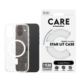 Husa pentru iPhone 16, PanzerGlass® Care Flagship Urban Combat Star Lit White MagSafe, transparenta