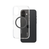 Husa pentru iPhone 16, PanzerGlass® Care Flagship Urban Combat Black MagSafe, transparenta