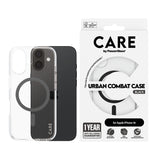 Husa pentru iPhone 16, PanzerGlass® Care Flagship Urban Combat Black MagSafe, transparenta