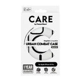 Husa pentru iPhone 16 Pro Max, PanzerGlass® Care Flagship Urban Combat Black MagSafe, transparenta