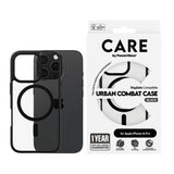 Husa pentru iPhone 16 Pro Max, PanzerGlass® Care Flagship Urban Combat Black MagSafe, transparenta