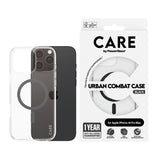 Husa pentru iPhone 16 Pro Max, PanzerGlass® Care Flagship Urban Combat Black MagSafe, transparenta