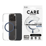 Husa pentru iPhone 16 Pro, PanzerGlass® Care Flagship Urban Combat Blue MagSafe, transparenta