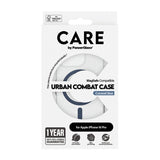 Husa pentru iPhone 16 Pro, PanzerGlass® Care Flagship Urban Combat Blue MagSafe, transparenta