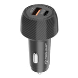 Incarcator auto Techsuit CarbonVolt (C7), Incarcare rapida 48W, USB, Type-C, QC3.0 18W, PD30W, negru