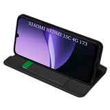 Husa pentru Xiaomi Redmi 15C 4G, Techsuit Magskin Book, negru