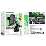 Suport auto Borofone cu Wireless Charging Follower (BH223), pentru Parbriz/Bord, 15W, 4.5-7.0inch, negru