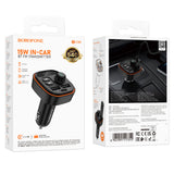 Modulator FM Borofone si Incarcator auto Heroic (BC59), Bluetooth V5.4, 2x USB, Type-C, MP3 Playback, negru