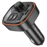 Modulator FM Borofone si Incarcator auto Heroic (BC59), Bluetooth V5.4, 2x USB, Type-C, MP3 Playback, negru
