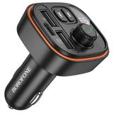 Modulator FM Borofone si Incarcator auto Heroic (BC59), Bluetooth V5.4, 2x USB, Type-C, MP3 Playback, negru
