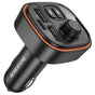 Modulator FM Borofone si Incarcator auto Heroic (BC59), Bluetooth V5.4, 2x USB, Type-C, MP3 Playback, negru