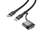 Adaptor Acefast, Data Cable C22 05 Fast Charging Type-C to Type-C MagSafe 3 240W 48v 5a 1 2m Koff A3d2de, Negru