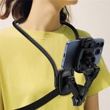 Suport de birou Acefast Neck Suport telefon (E33), pentru GoPro, Phone, cu Clamp, 360° Reglabil, Secure Fit, Silicon Neckband, negru