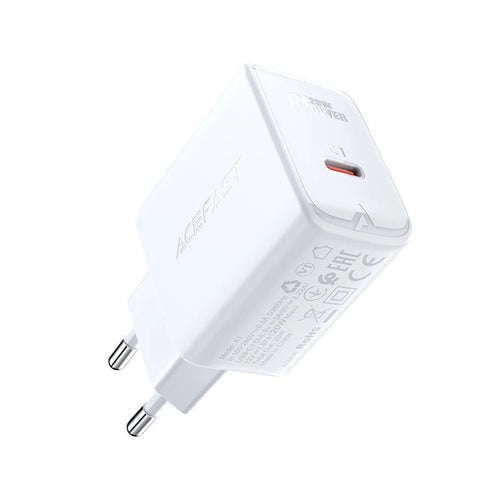 Incarcator retea Acefast (A1), Incarcare rapida, Type-C, PD20W, QC 3.0, 5V/2.4A, Smart Chip, V0 Fire Protection, alb