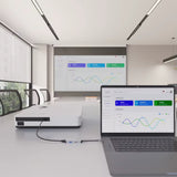 Hub USB Techsuit Docking station TurboChargeX 3 in 1 (H4), Type-C to Type-C, USB, HDMI, 4K@30Hz, PD87W, gri