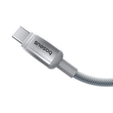 Cablu Baseus de date Discolor (E0420803), USB-A to USB-C, 100W, 480Mbps, 2m, argintiu