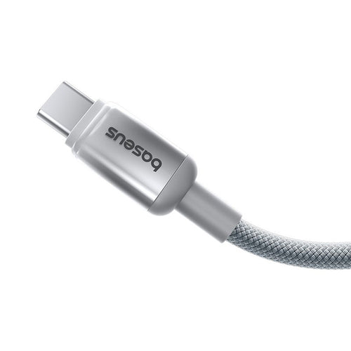 Cablu Baseus de date Discolor (E0420803), USB-A to USB-C, 100W, 480Mbps, 2m, argintiu