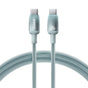 Cablu Baseus de date Discolor (E0420700), USB-C to USB-C, 100W, 480Mbps, 1m, verde;albastru
