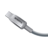 Cablu Baseus de date Discolor (E0420702), USB-C to USB-C, 100W, 480Mbps, 1m, argintiu
