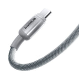 Cablu Baseus de date Discolor (E0420703), USB-C to USB-C, 100W, 2m, argintiu
