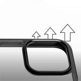 Husa pentru iPhone 16 Pro, PanzerGlass® HardCase Black MagSafe & Frame Series, transparenta