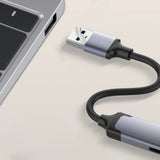 Hub USB Techsuit Docking station PolarisBridge 4 in 1 (H19), USB to 2x USB 2.0, 1x USB 3.0, 1x Type-C, alb;gri