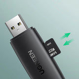 Cititor de carduri UGREEN Card Reader CM304 (80191), USB/Type-C to SD/TF Card, Plug&Play, 5Gbps, 2TB, negru